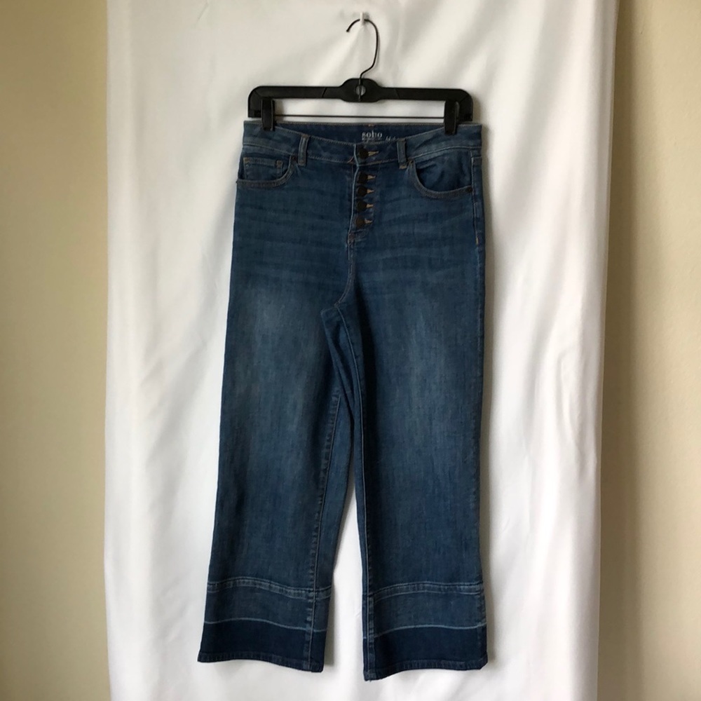 NYC Soho Highwaist Wide Leg Cropped Jeans